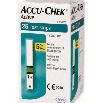 ACCU CHEK ACTIVE BANDELETTES 25