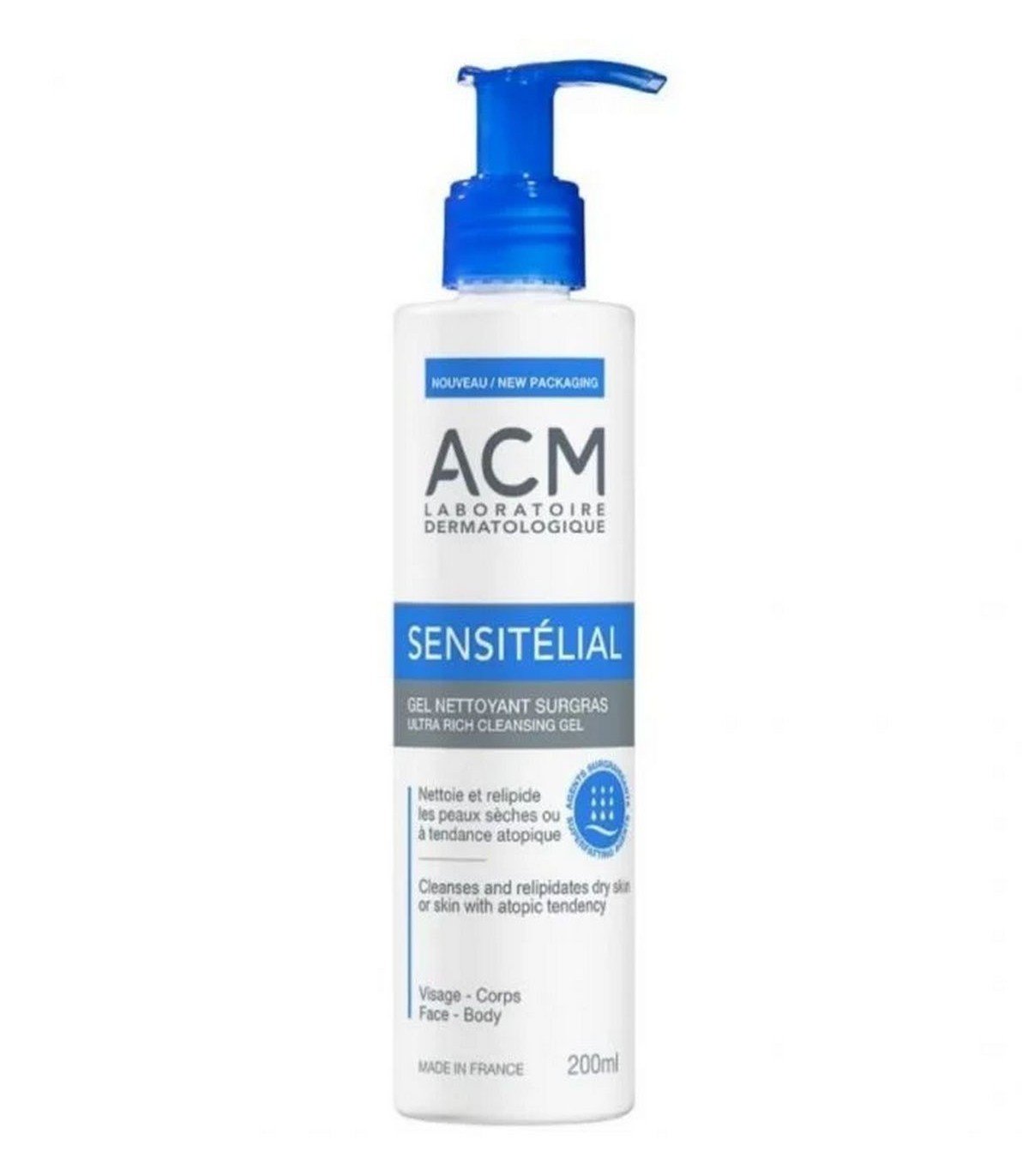 ACM SENSITELIAL GEL NETTOYANT SURGRAS 200ML