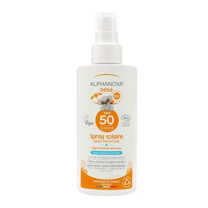 ALPHANOVA BEBE SPRAY SOLAIRE BIO SPF50 125G NEW