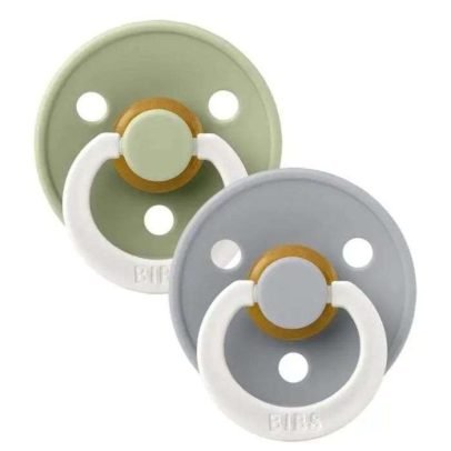 BIBS COLOUR 2 SUCETTES SAGE GLOW/CLOUD GLOW TAILLE 1 REF 110267