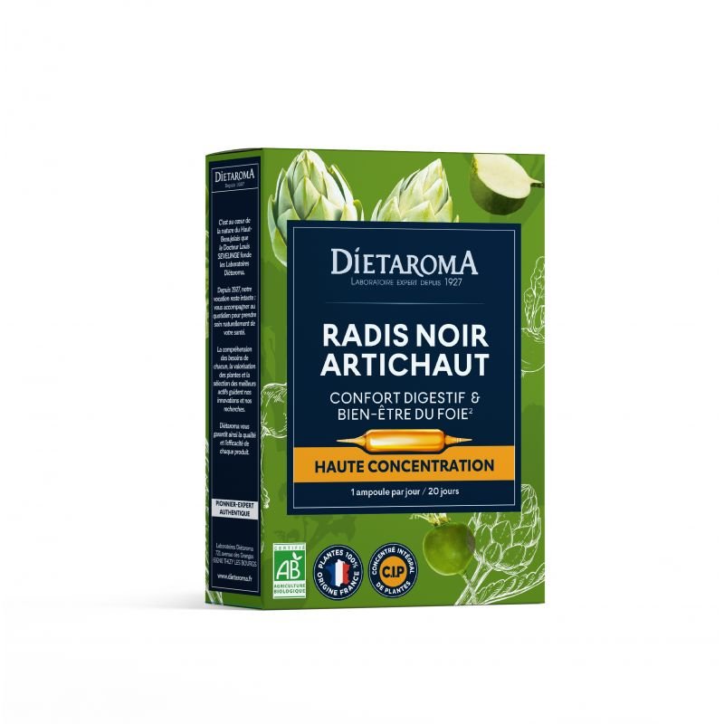 DIETAROMA RADIS NOIR+ARTICHAUT 20 AMPOULES