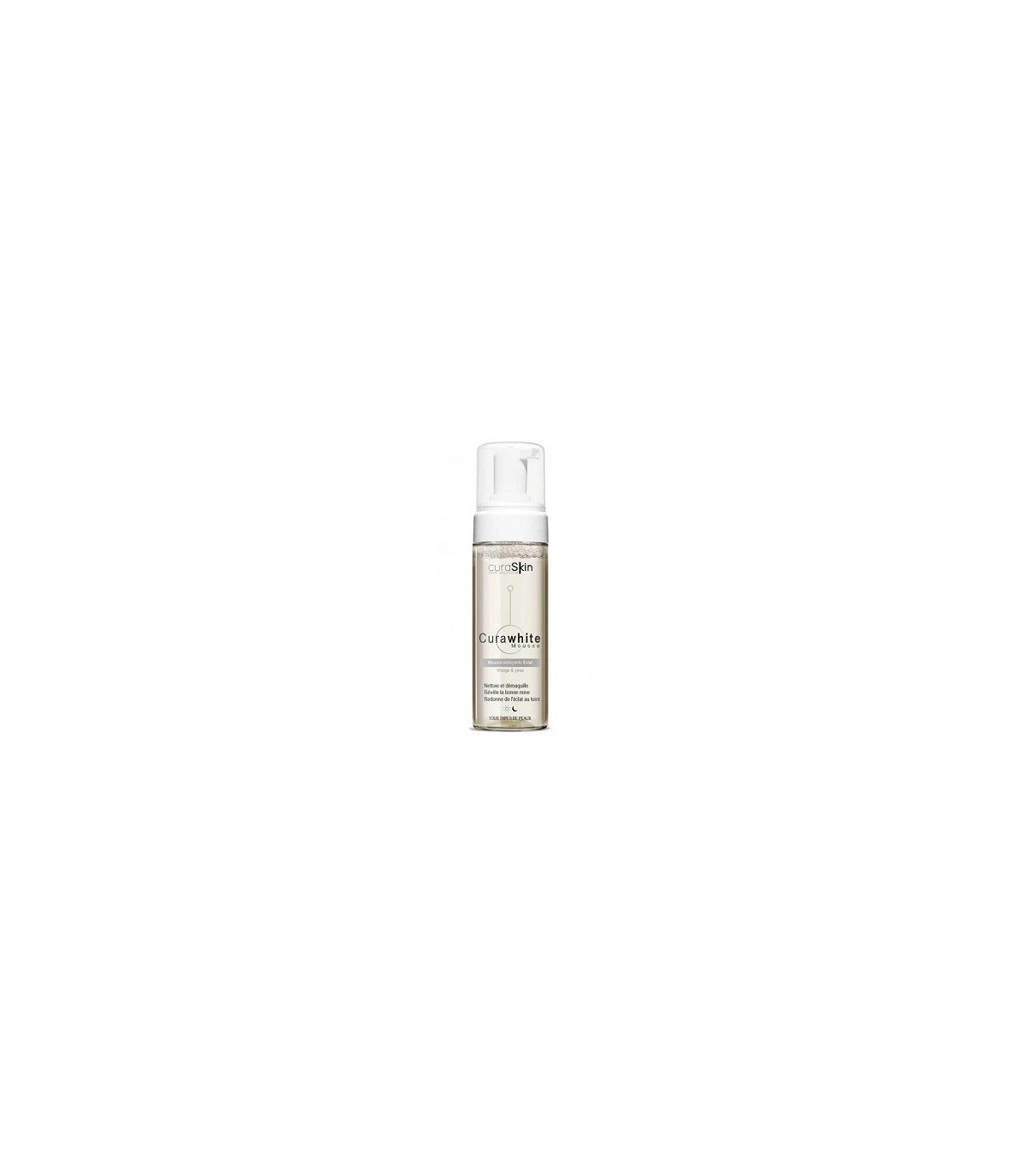 CURASKIN CURAWHITE MOUSSE NETTOYANTE ECLAT 150ML