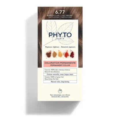 PHYTO PHYTOCOLOR COLORATION PERMANENTE 6.77 MARRON CLAIR CAPPUCCINO