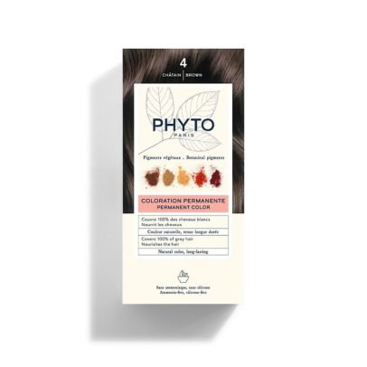 PHYTO PHYTOCOLOR COLORATION PERMANENTE 4 CHATAIN
