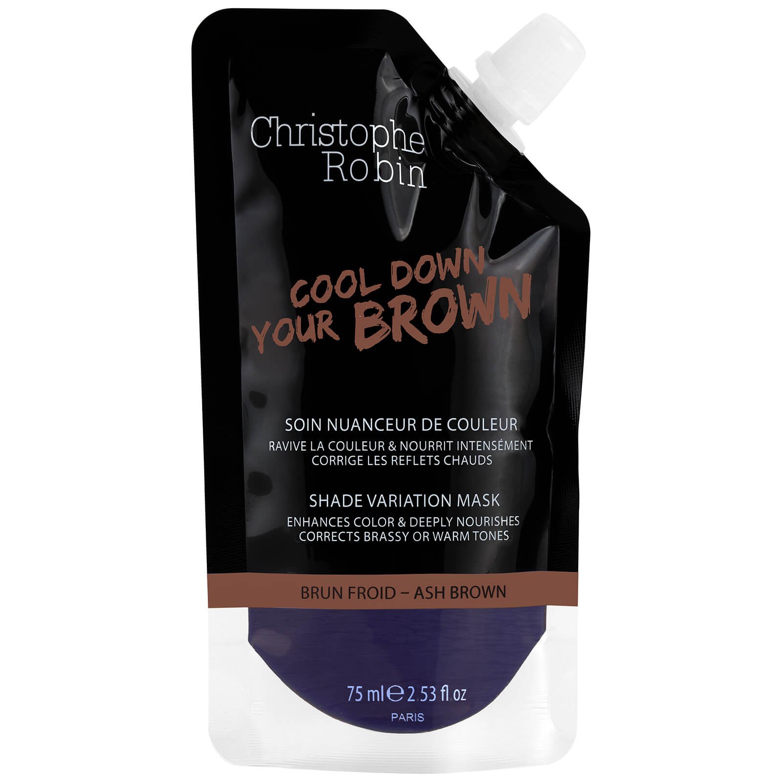 CHRISTOPHE ROBIN SOIN NUANCEUR DE COULEUR BRUN FROID POCKET 75ML