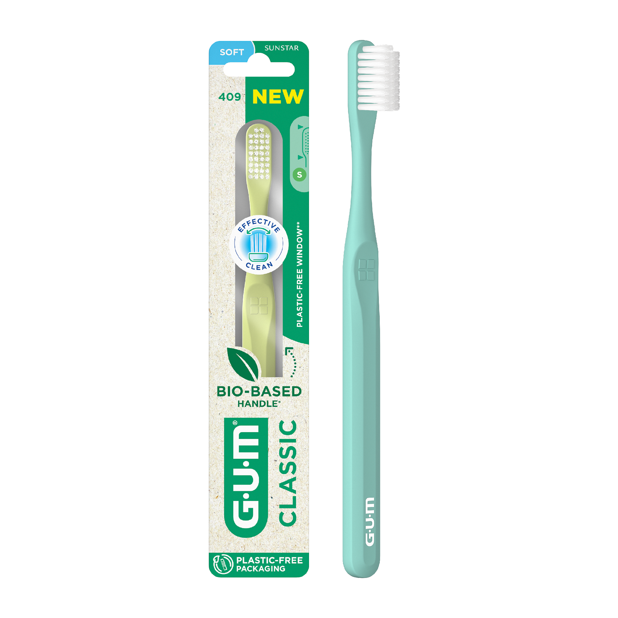 GUM BROSSE A DENT CLASSIQUE SOUPLE TETE COMPACTE 409