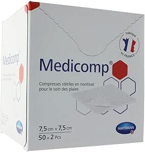HARTMANN COMPRESSES MEDICOMP 7.5CM*7.5CM 10PCS XXXX