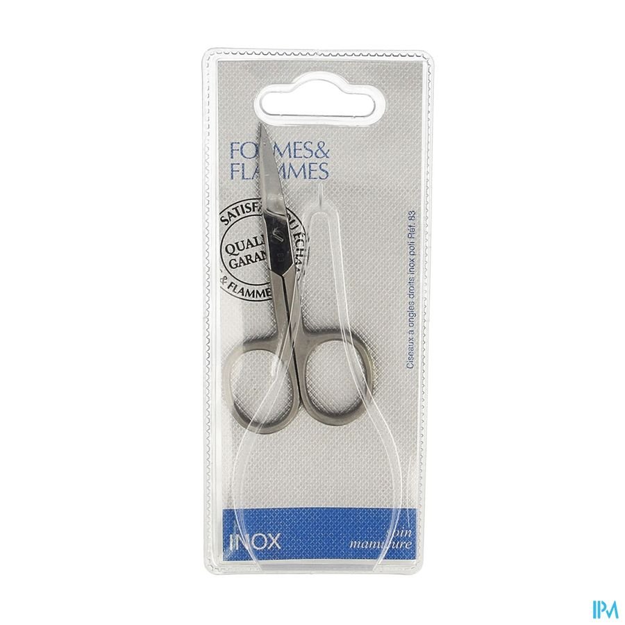 FORMES&FLAMMES CISEAUX A ONGLE DROIT INOX REF 83