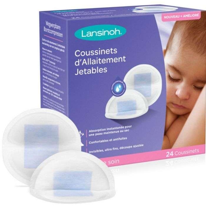 LANSINOH COUSSINETS D'ALLAITEMENT JETABLES 24 U