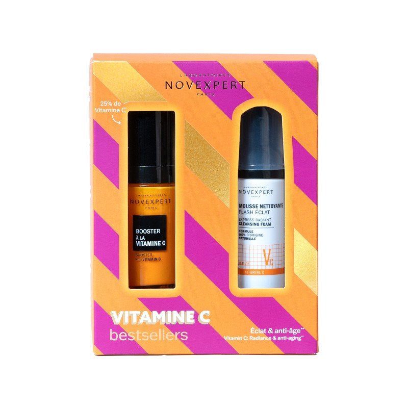 NOVEXPERT BOOSTER A LA VITAMINE C+MINI MOUSSE NETTOYANTE COFFRET