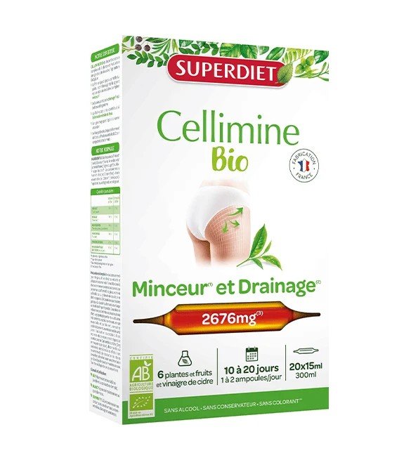 SUPERDIET CELLIMINE BIO MINCEUR 20 AMPOULES