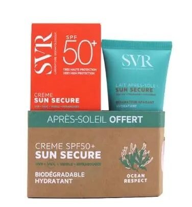 SVR ECRAN SUN SECURE CREME BIODEGRADABLE SPF50+ 50ML+ LAIT AP SOLEIL 50ML...