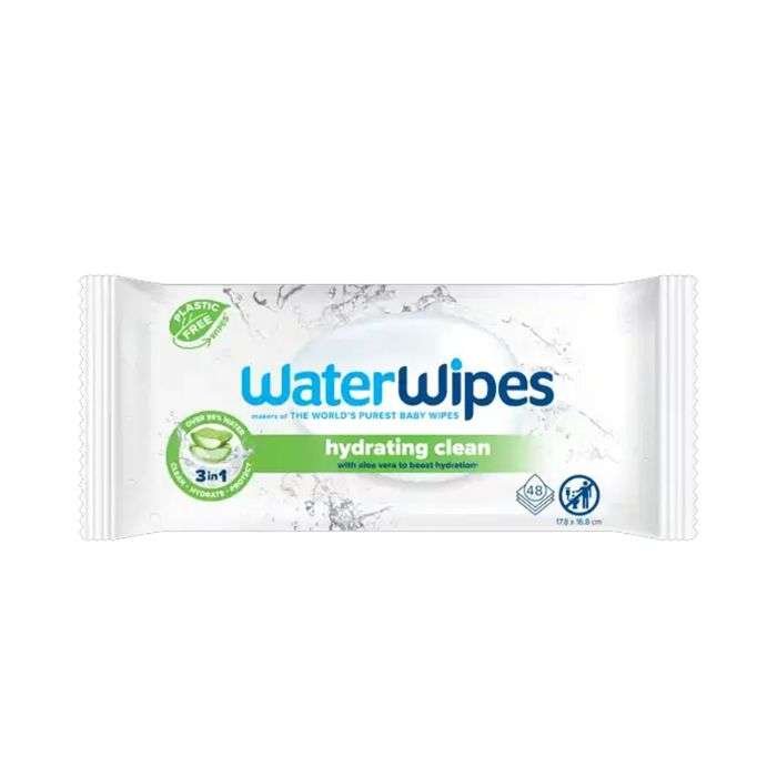 WATERWIPES LINGETTES HYDRATANTES NETTOYANTES * 48