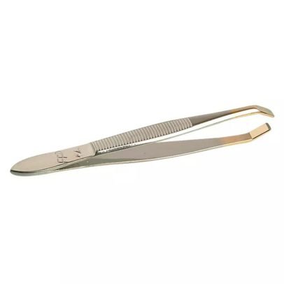FORMES&FLAMMES PINCE A EPILER ACIER FORGE BOUTS DORES FORMES CRABE 8CM REF...