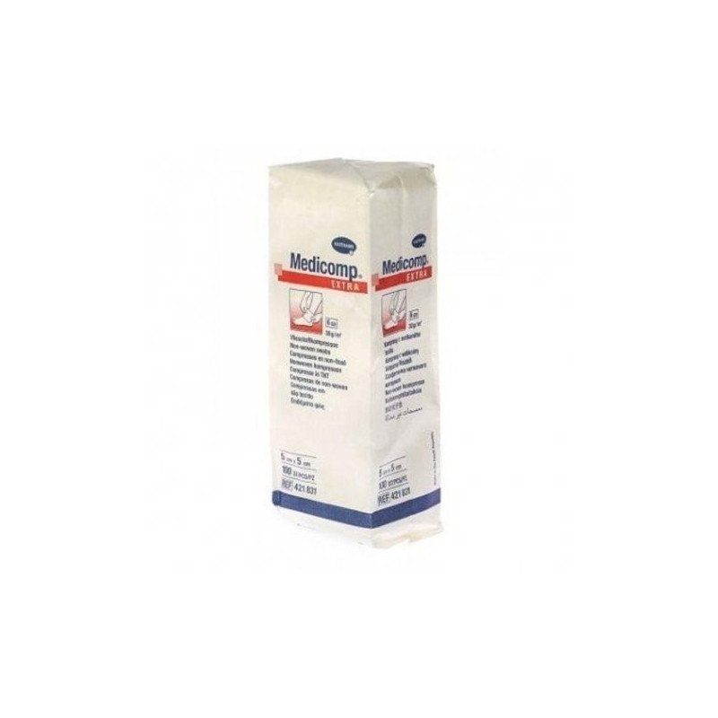 HARTMANN COMPRESSES MEDICOMP 5CM*5CM (100PSC) REF 411841