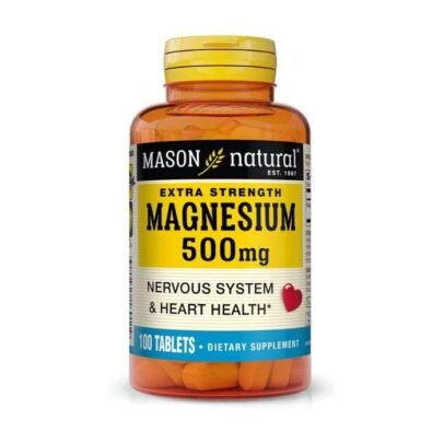 MASON NATURAL EXTRA STRENGTH MAGNESIUM 500MG 100 TABLETS