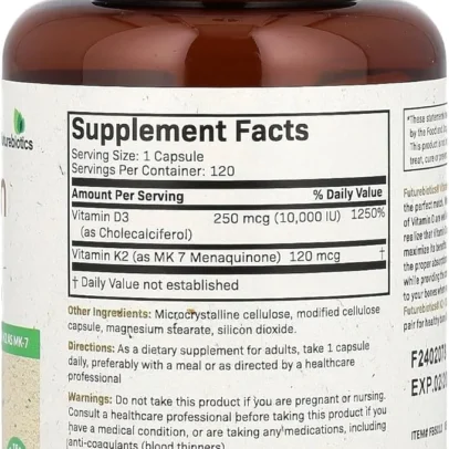 FUTUREBIOTICS VITAMIN K2+D3 EXTRA STRENGTH B120 CAPSULES