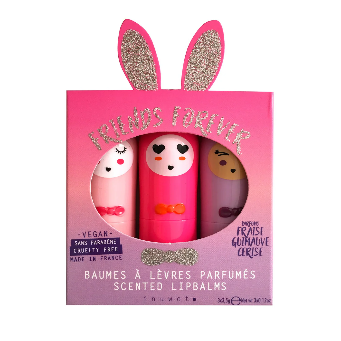 INUWET PACK DUO BAUMES A LEVRES PARFUMES APPLE MARSHMALLOW B2*3.5G