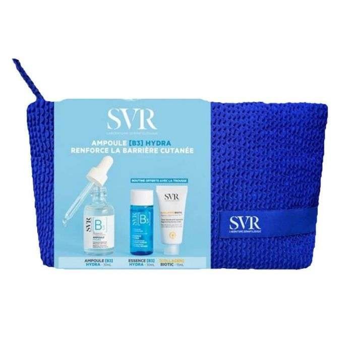 SVR OFFRE AMPOULES HYDRA B3 30 ML + TROUSSE + ESSENCE B3 HYDRA 30ML + COLLAGEN BIOTIC 15ML OFFERT